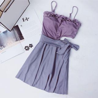 Spaghetti Strap Cutout Swim Dress