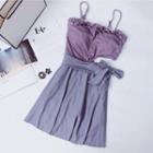 Spaghetti Strap Cutout Swim Dress