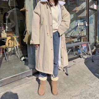 Fleece-lined Long Cotton Parka
