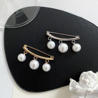 Faux Pearl Alloy Brooch