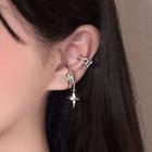 Cross / Rhinestone Alloy Cuff Earring / Set