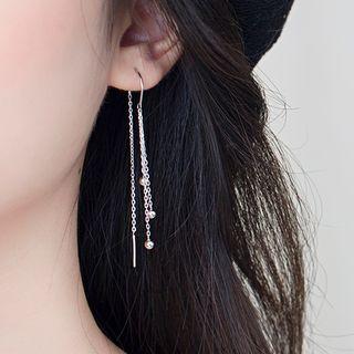 925 Sterling Silver Fringed Earring Silver - One Size