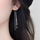 925 Sterling Silver Fringed Earring Silver - One Size