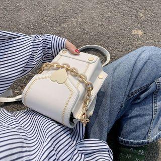 Chain Heart Buckle Crossbody Bag