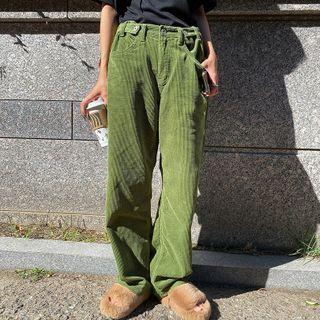 Adjustable-waist Corduroy Pants