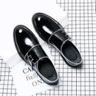 Genuine-leather Velcro Patent Dress Shoes