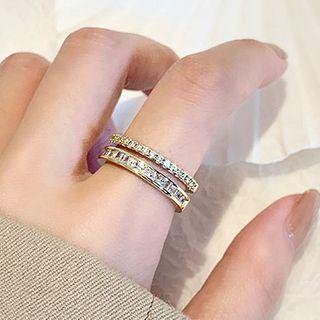 Rhinestone Ring 1 Pc - Rhinestone Ring - One Size
