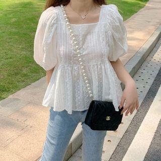 Short-sleeve Lace Top / A-line Dress