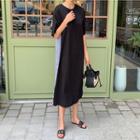 Striped-panel Long T-shirt Dress
