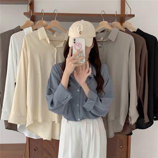 Lapel Long-sleeve Top