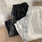 Elastic-waist Bear Print Sport Shorts