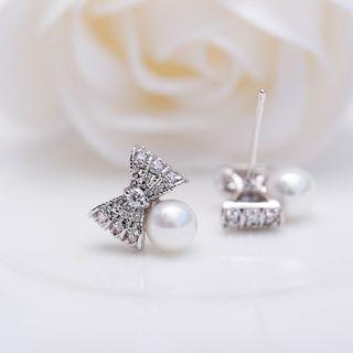Embellished Bow-accent Studs