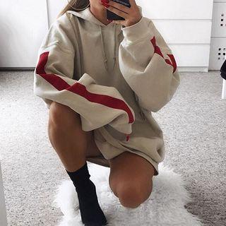 Contrast Trim Oversized Hoodie