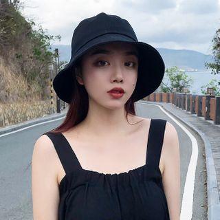 Reversible Bucket Hat Black & Beige - One Size