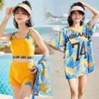 Set: Sleeveless Swim Top + Bottom + Short-sleeve T-shirt