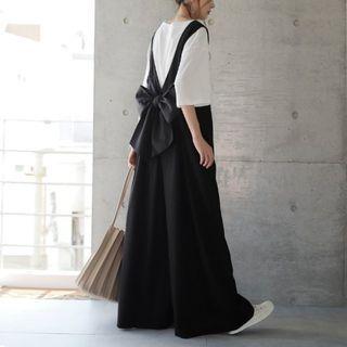 Sleeveless Wide Leg Jumper Pants