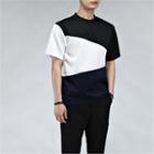 Neoprene Color-block Short-sleeve T-shirt