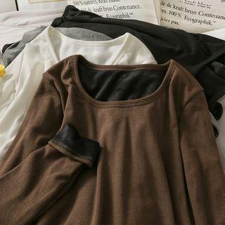 Brushed Slim-fit Plain Top