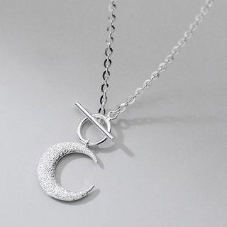 Moon Pendant Sterling Silver Necklace S925 Silver - Silver - One Size