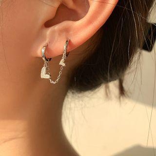 S925 Sterling Silver Rhinestone Fringe Earring