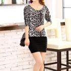 Long-sleeve Leopard T-shirt