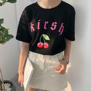 Cherry Printed Short-sleeve T-shirt