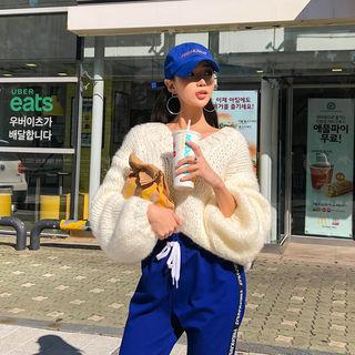 V-neck Chunky-knit Top