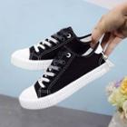 Tasseled Lace-up Canvas Sneakers