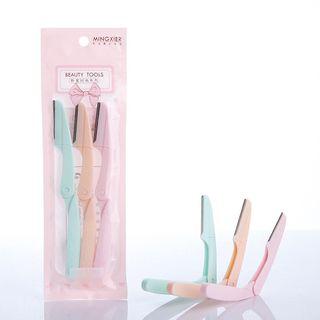 Set Of 3: Foldable Stainless Steel Eyebrow Razor