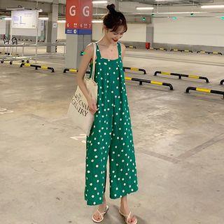 Dotted Wide Leg Jumpsuit