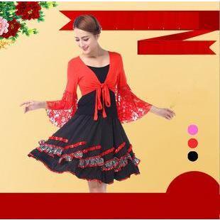 Latin Dance Set: Top + Skirt + Bolero