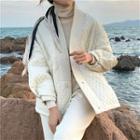 Quilted Loose-fit Jacket White - One Size