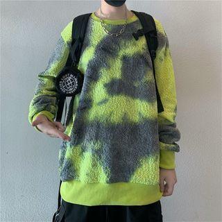 Tie-dye Print Fleece Pullover
