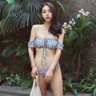 Check Tie-up Bikini
