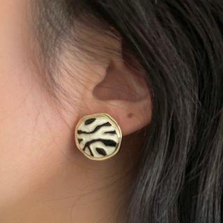 Zebra Print Alloy Earring