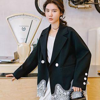 Lace Hem Blazer