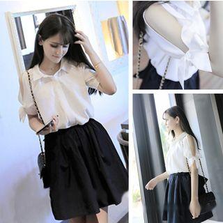 Cut-out Shoulder Blouse