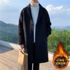 Single Breasted Fleece Woolen Trench Coat