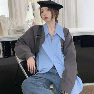 Cropped Blazer / Zip Shirt