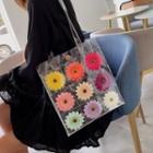 Flower Detail Transparent Tote Bag Transparent - One Size