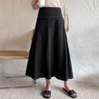 A-line Linen Maxi Skirt