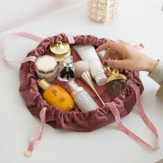 Lettering Embroidered Drawstring Bag