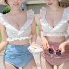 Ruffle V-neck Bikini