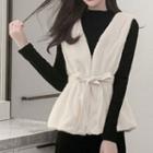 Fleece Vest / Long-sleeve Dress / Set