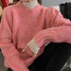 Turtleneck Long-sleeve Top / Crew-neck Sweater