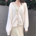 Metal-button Cardigan
