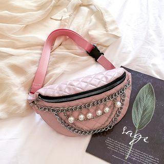 Faux Pearl Belt Bag