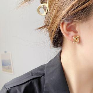 Interlocking Hoop Alloy Earring
