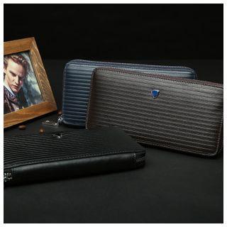 Zip Around Genuine Leather Long Wallet