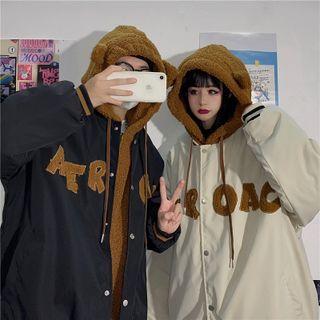Couple Matching Bear Ear Baseball Jacket